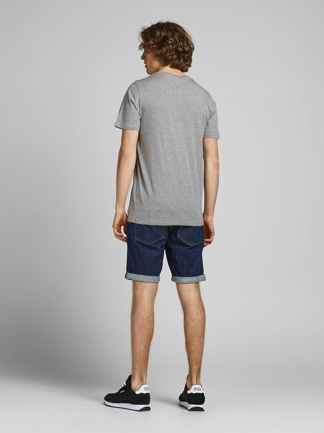 JACK &amp; JONES Herren T-Shirt 3er Pack – Baumwolle, Rundhals, Kurzarm, mit Print – Bequeme Freizeitshi