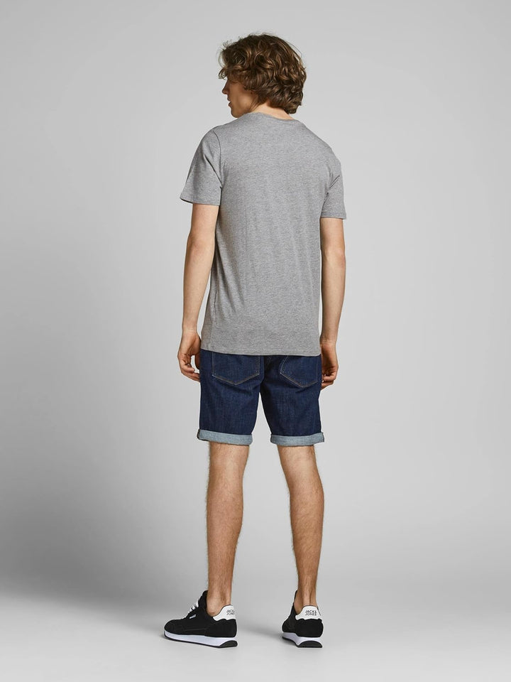 JACK &amp; JONES Herren T-Shirt 3er Pack – Baumwolle, Rundhals, Kurzarm, mit Print – Bequeme Freizeitshi
