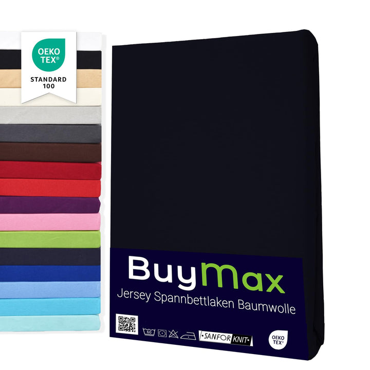 Buymax® Spannbettlaken 70x140cm Doppelpack 100% Baumwolle Kinderbett Spannbetttuch Baby Bettlaken Je