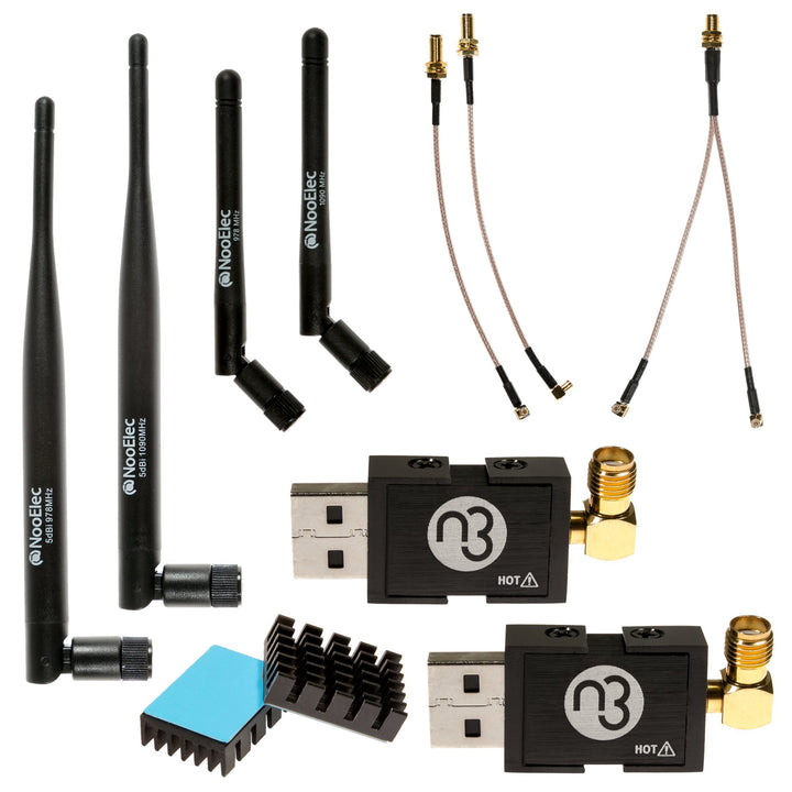 NooElec Dual-Band NESDR Nano 3 Premium ADS-B (978MHz UAT und 1090MHz 1090ES) Bundle für Stratux, Ava