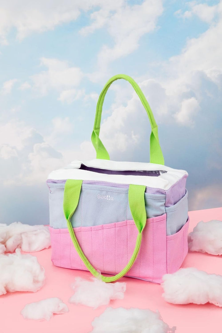 Soolla Studio Kunststoffartige Spezialtasche mit 30 Taschen, 15+ Leinenfarben für Strick- und Knüpfp