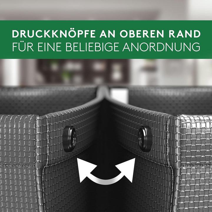 PTMS® Mülltrennsystem Taschen für Papier, Glas und Plastik - Umweltfreundliche Mülleimer 3 Fächer -