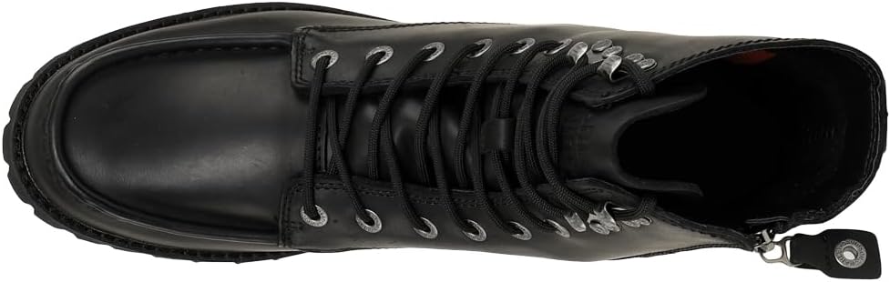 HARLEY-DAVIDSON Herren Brentmoore 7 Inch Lace Leder Stiefel 41 EU Schwarz, 41 EU Schwarz
