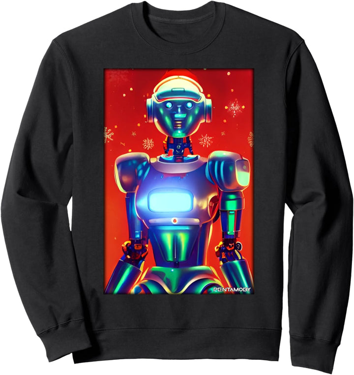 Roboter Weihnachten Winter Zukunft Wissenschaft Sci-Fi Sweatshirt
