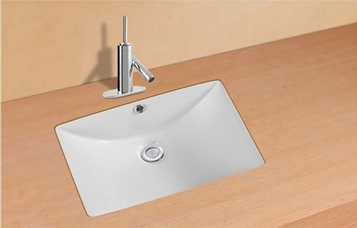 NEG Waschbecken Uno62U (eckig), Unterbau-Waschschale/Einbau-Waschtisch mit flachem Rand und Nano-Bes