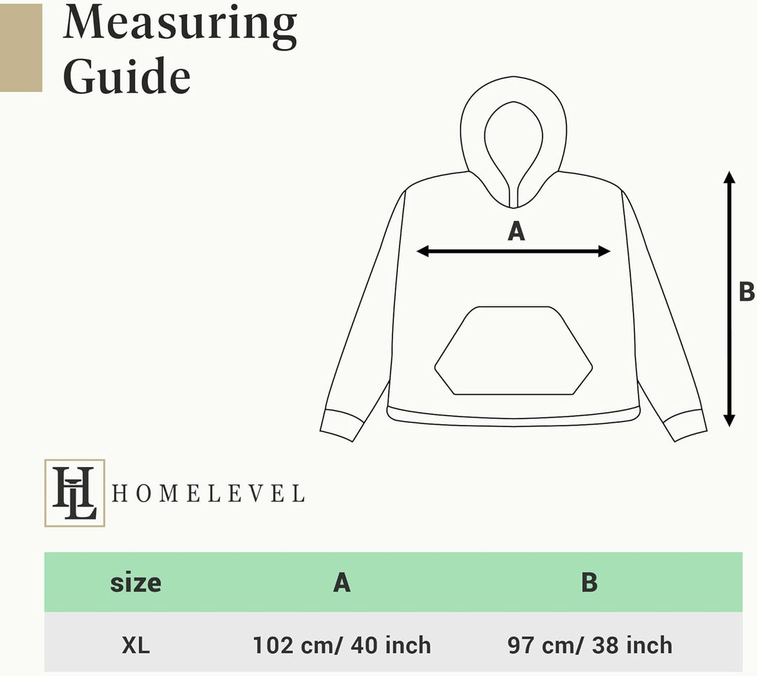HOMELEVEL Unisex Sweatshirt Hoodie Pullover - Pulli mit Kapuze für Damen und Herren - Kuschel Sweats
