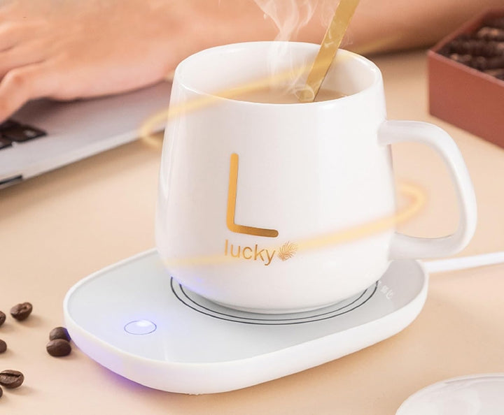 Tassenwärmer Usb Mit Tasse,Elektrischer kaffeewärmer,Tassenwärmer mit Tassenset,Passend für verschie