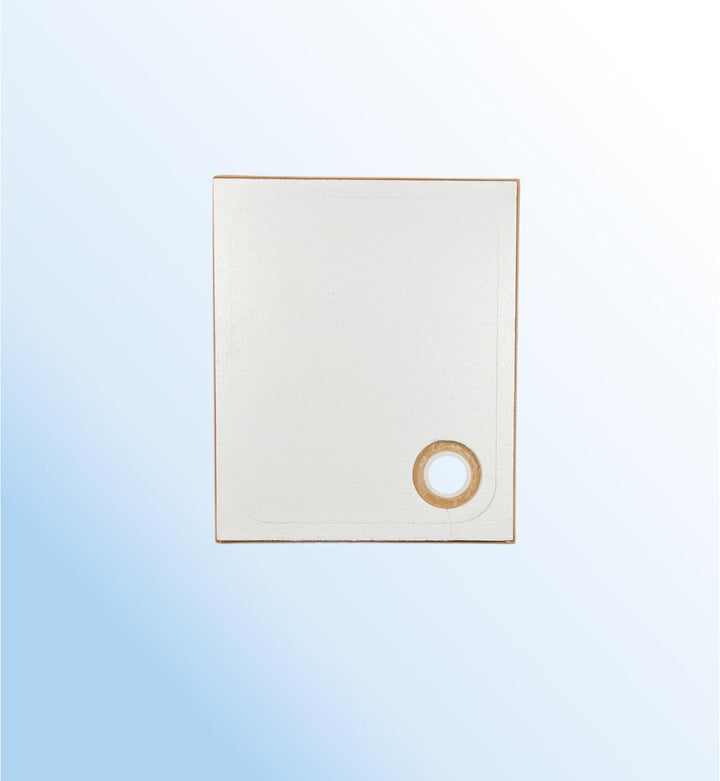 KOMPLETT-PAKET: Duschwanne 90 x 75 cm superflach 2,5 cm weiss Dusche mit GERADER UNTERSEITE Acryl +