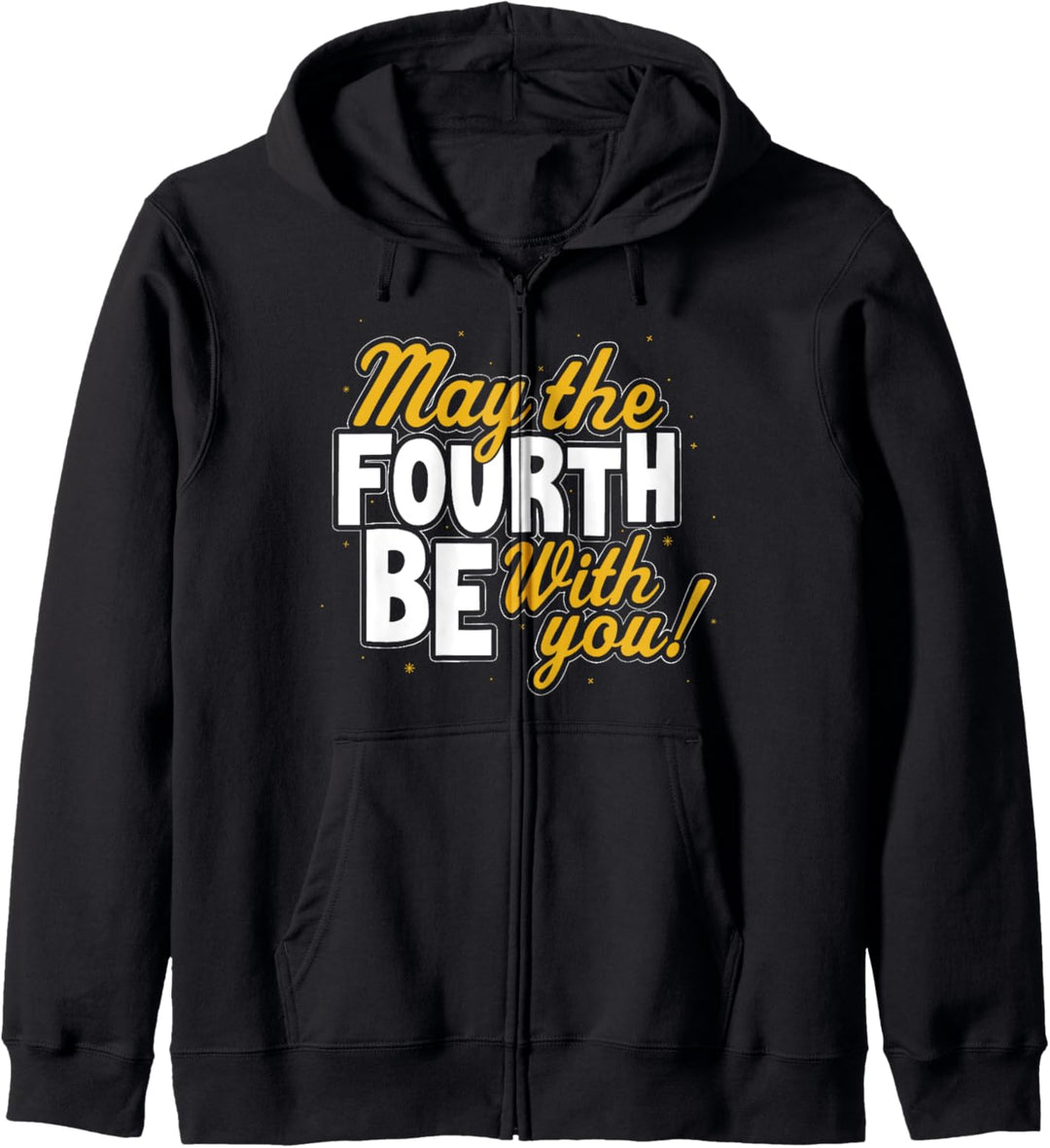 Star Wars May The Fourth Be With You Block Text Kapuzenjacke