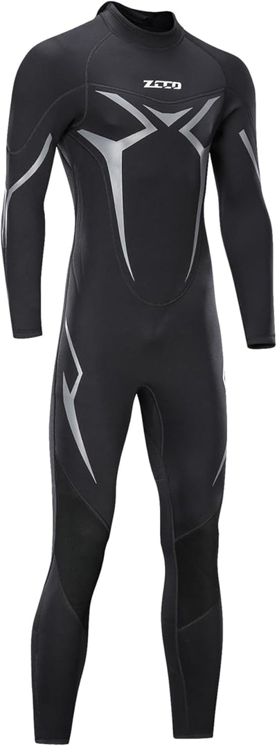 Herren-Neoprenanzug, 3 mm Premium Neopren, volle Ärmellänge, Taucheranzug für Spearfishing, Schnorch