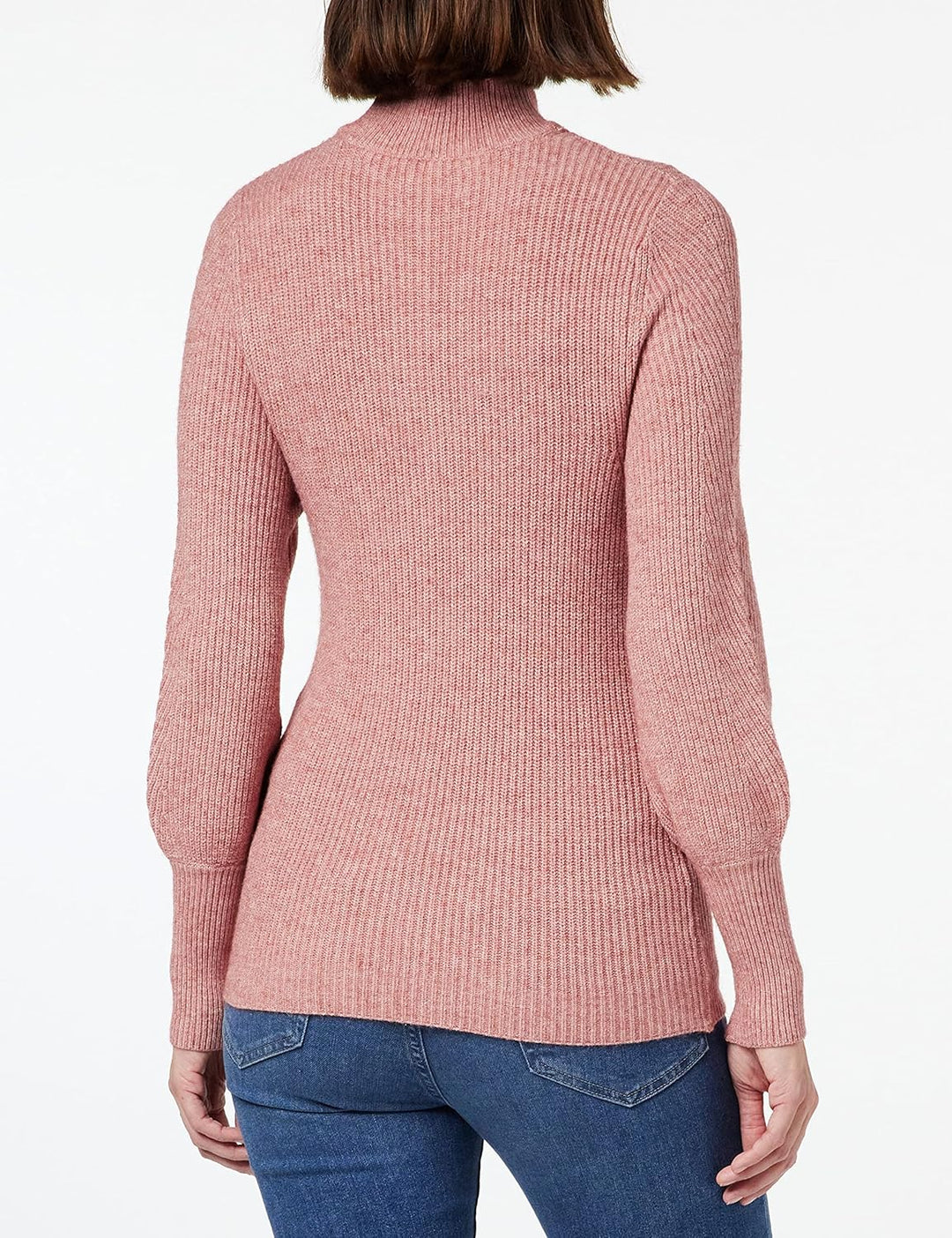 ONLY Damen Onllesly L/S Ballon Ex KNT Pullover Sweater XS Dusty Rose/Detail:melange, XS Dusty Rose/D