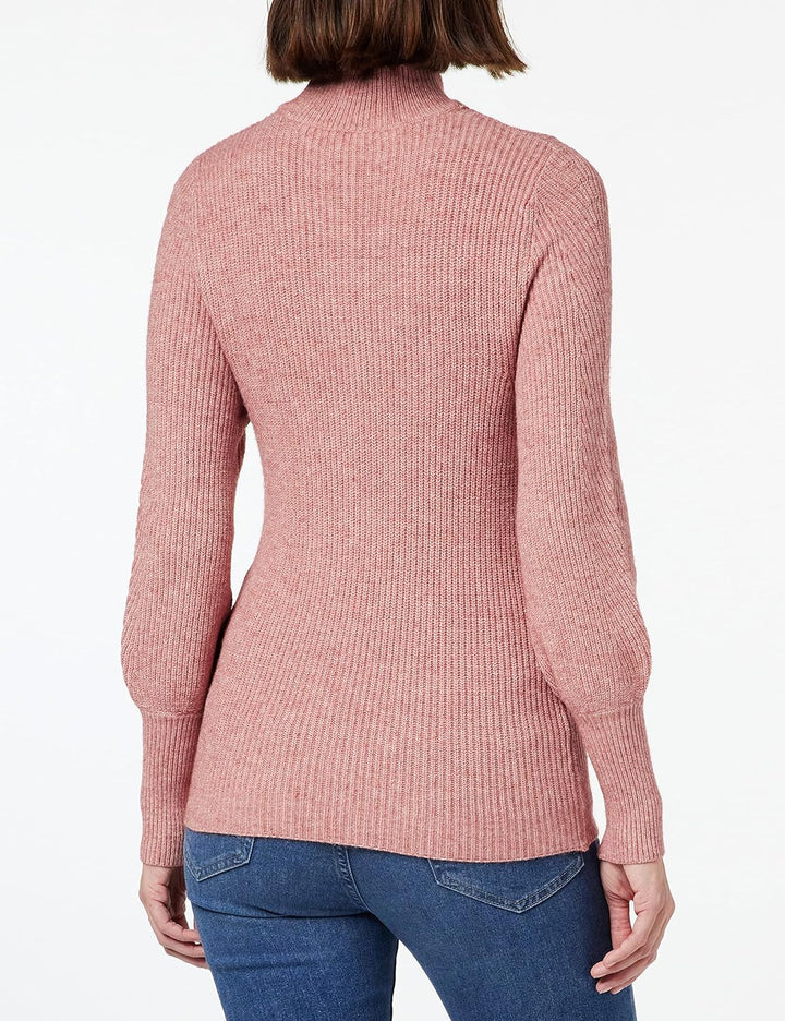 ONLY Damen Onllesly L/S Ballon Ex KNT Pullover Sweater XS Dusty Rose/Detail:melange, XS Dusty Rose/D