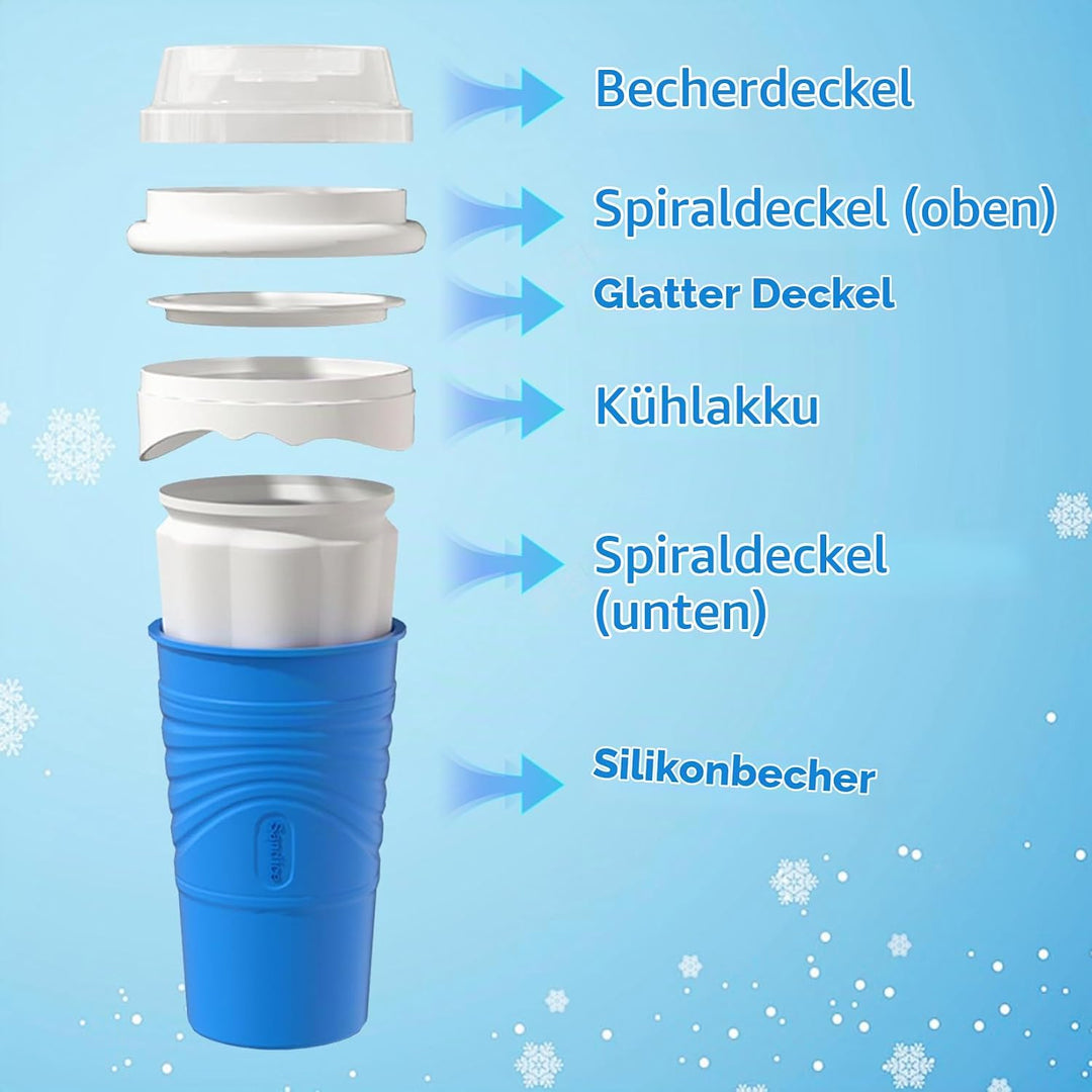 SCBOY Slushy Maker,Eis zum kneten slushy becher,Silikon slushy maker cup,Slush becher mit Strohhalml
