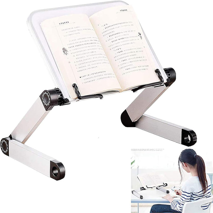 Buchständer Einstellbarer Ergonomischer,Buchhalter mit Büroklammern für Lehrbücher Musikbücher Table