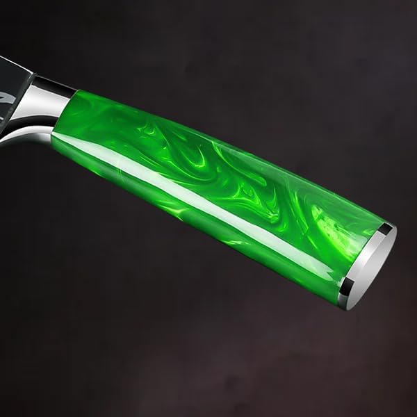 KEPEAK Messerset 8 - tlg Küchenmesser Set aus Hochwertigem Carbon Edelstahl, Ultra Scharf mit Brotme