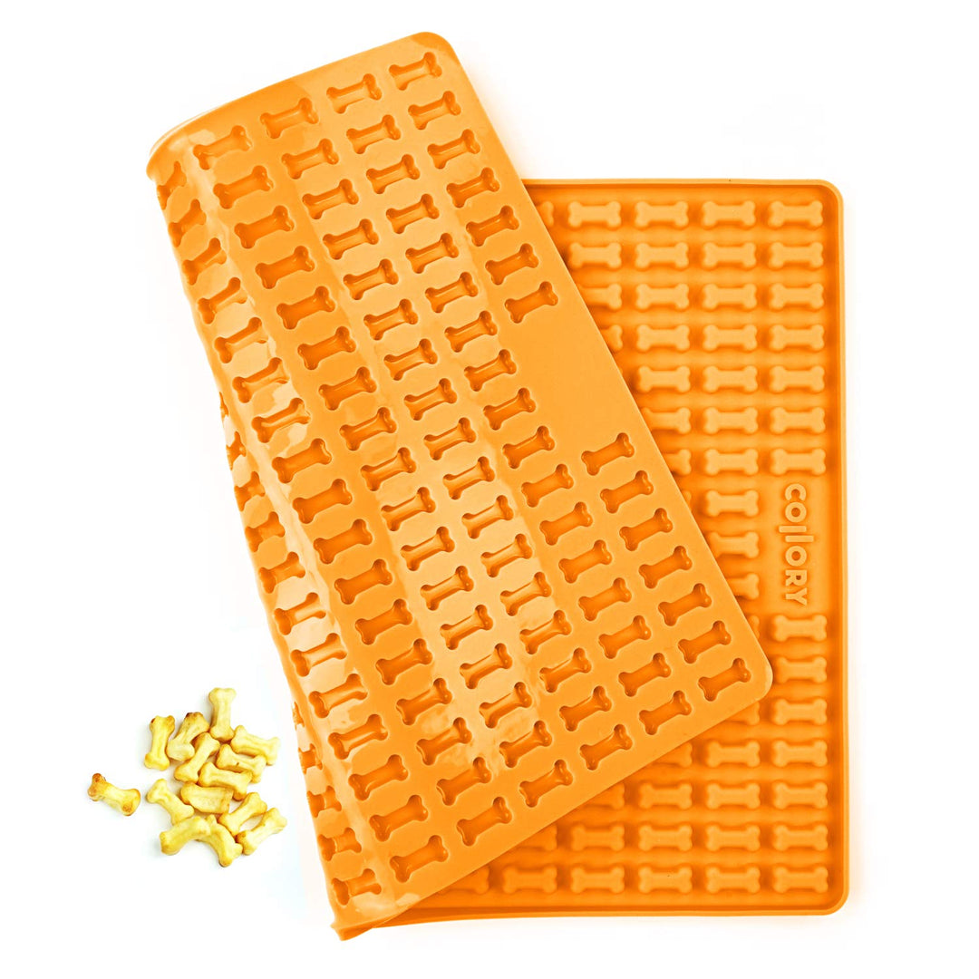 Collory® Mini Knochen (2cm) Silikon Backmatte, Backform für mini DIY Hundekekse und Leckerlis, Knoch