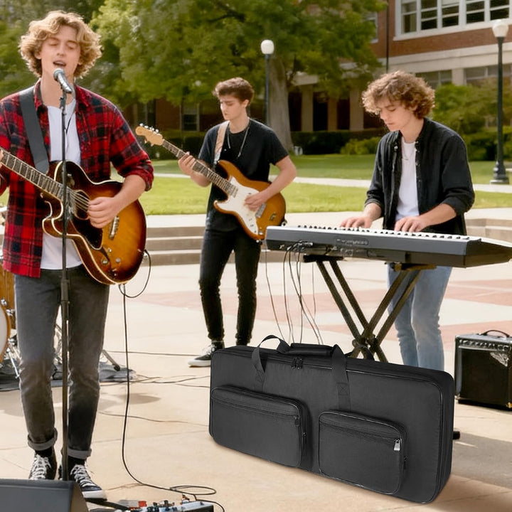 SUNDOY 49-Key Keyboard Tasche aus 600D Oxford-Gewebe, Gig Bag mit 8 mm Polsterung für Keyboard & Zub