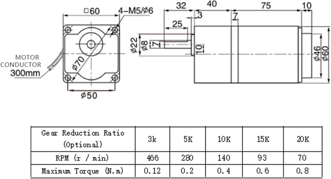 Wechselstrom-Getriebemotor, Wechselstrom 220V 6W einphasig, asynchroner Getriebemotor Verzögerung ei