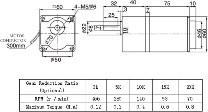 Wechselstrom-Getriebemotor, Wechselstrom 220V 6W einphasig, asynchroner Getriebemotor Verzögerung ei