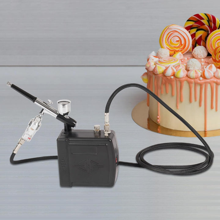 Luftpinsel-Set, Airbrush Set mit Kompressor für Modellbau Nailart Kunstmalerei und DIY Projekte 7cc