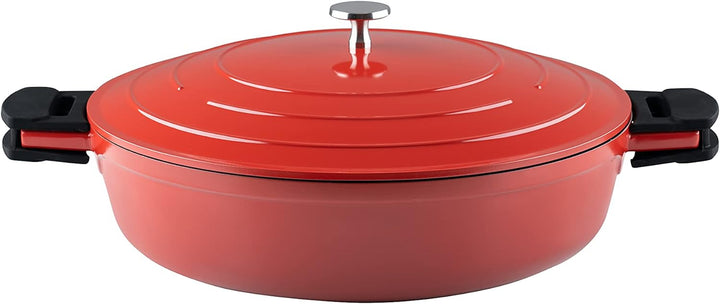 Kelomat, 3545-385, Keramik Schmorpfanne RED INDUKTION, 28 cm Durchmesser, 60.5 x 34.5 x 21 cm, Alumi