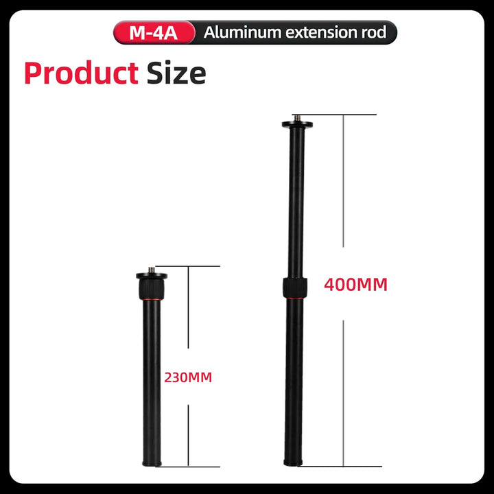 Fotopro Stativ-Verlängerungsrohr, 2-teilig/40 cm, Aluminium-Stativ-Mittelsäule, maximale Traglast 10
