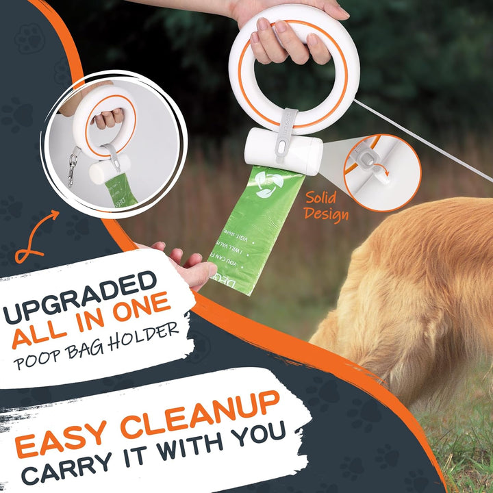 Einziehbare Hundeleine Hände Frei Hundeleine Ausziehbar 360° Tangle Free Rollleine mit Hundekotbeute