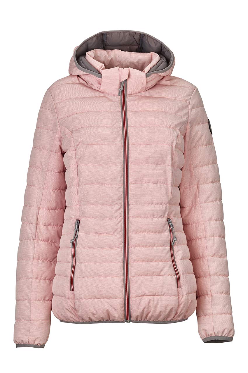 G.I.G.A. DX Damen Uyaka Stripe Casual Funktionsjacke In Daunenoptik Mit Abzippbarer Kapuze 34 Rot (m