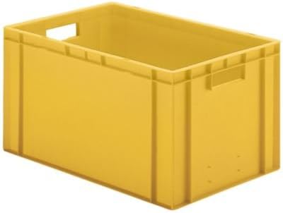 Euro-Format-Stapelbehälter, Wände und Boden geschlossen - LxBxH 600 x 400 x 320 mm - grün, VE 5 Stk