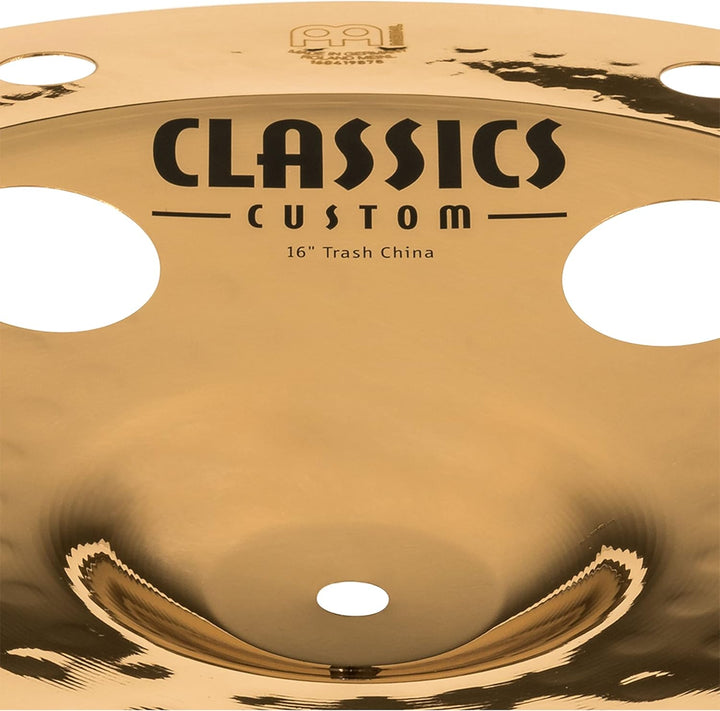 Meinl Cymbals Classics Custom Brilliant Trash China 16 Zoll (Video) Schlagzeug Becken (40,64cm) B12