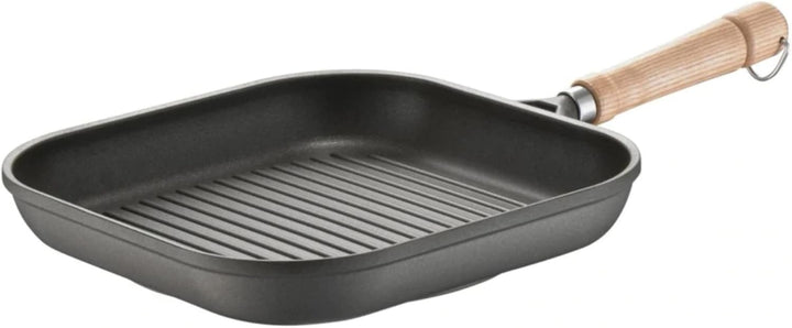 Berndes Grillpfanne Bonanza Induktion 28 cm, eckige Pfanne mit 3-lagiger Antihaftversiegelung und Ho