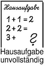 Elbi Stempelset: 4 x Hausaufgabenstempel (Hausaufgabe nicht gemacht, Hausaufgabe unvollständig, saub