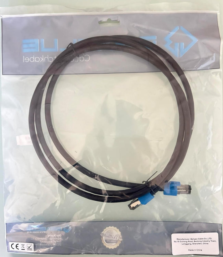 GigaBlue Cat8 Netzwerkkabel CAT.8 2000 MHz 40 Gbit/s 40GBase-T High End Poe+ Patchkabel Ethernetkabe