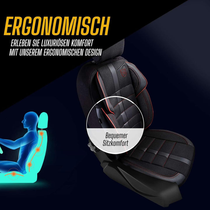Autositzbezüge Universal – Premium Autozubehör Innenraum für PKW & SUV – Jacquard Sitzauflage, Autos