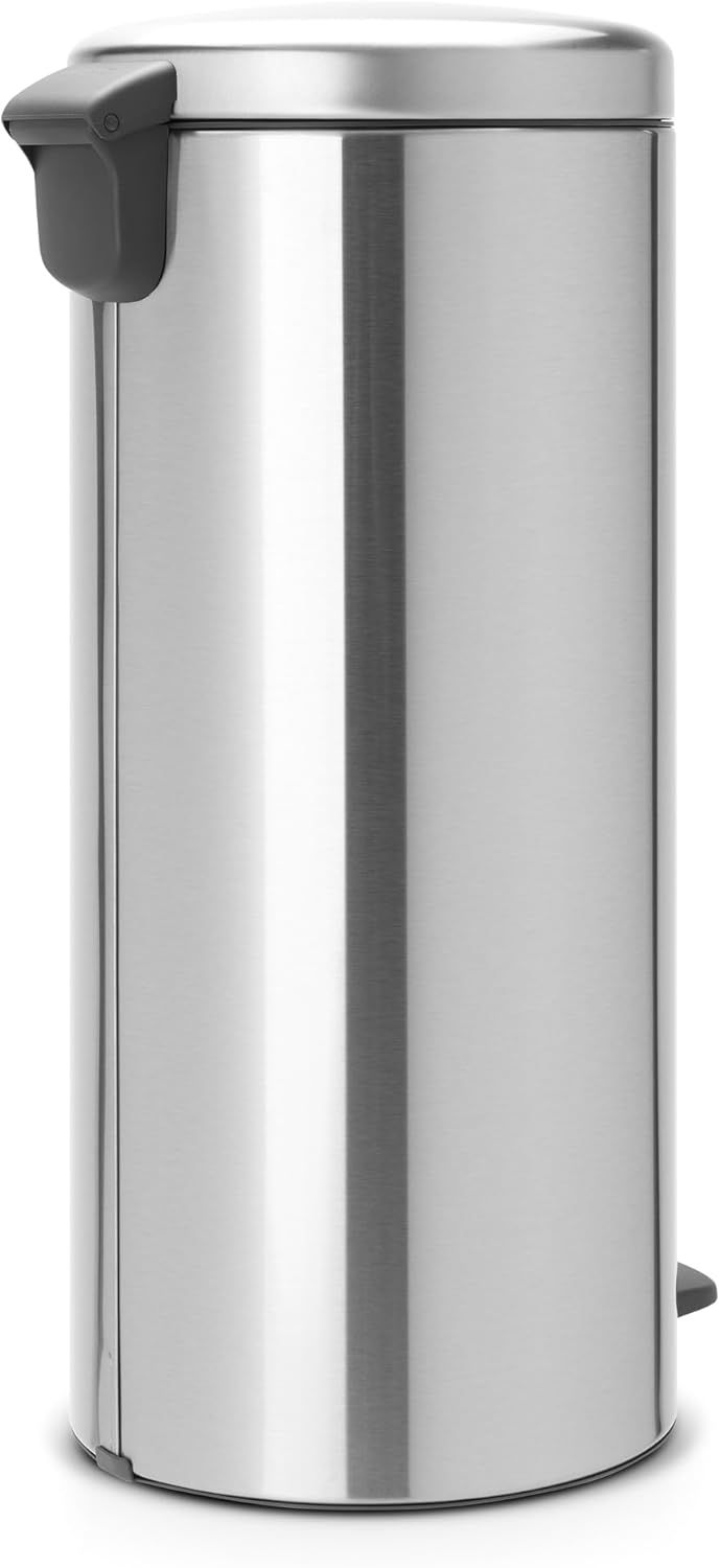 Brabantia Treteimer mit Inneneimer aus Kunststoff, stahl, Matt Stahl, 30 Liter Matt Steel 30 Liter,