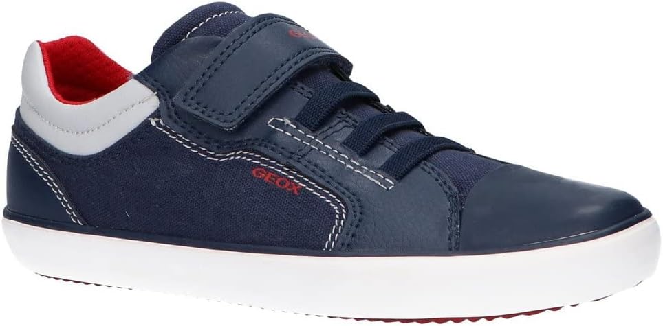 Geox Mädchen J Gisli Girl Sneaker 30 EU Navy Red, 30 EU Navy Red