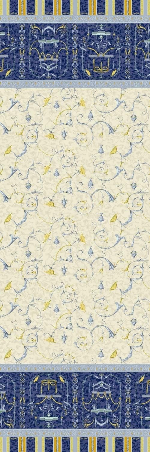 Bassetti OPLONTIS Tischläufer aus 100% Baumwolle, Panama-Gewebe in der Farbe Blau v.9, Masse: 50x150