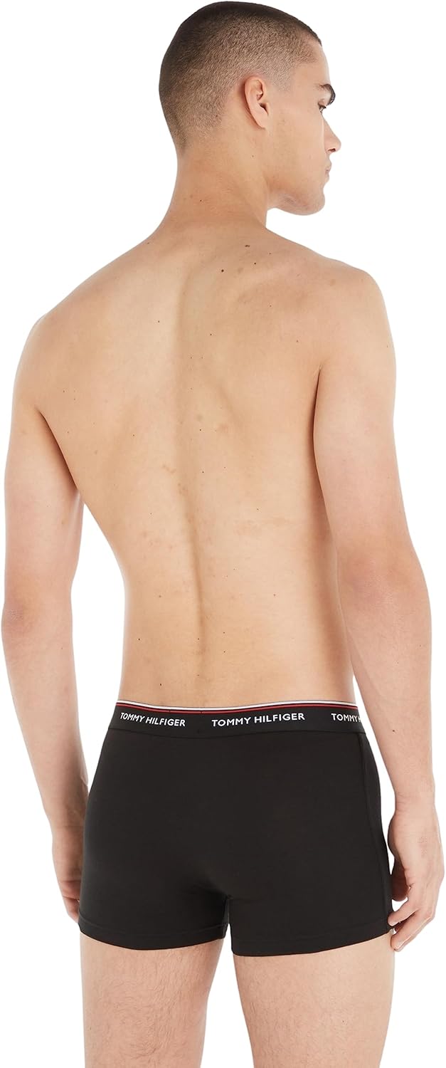 Tommy Hilfiger Herren 3er Pack Boxershorts Trunks Unterwäsche L Mehrfarbig (Black/Grey Heather/White