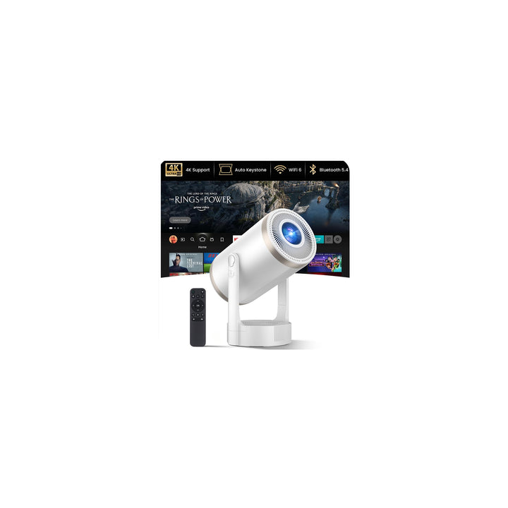 Mini Beamer 4K 1080P Full HD, 200ANSI Projektor, Auto Fokus &amp; Auto Keystone | 22.000 Lumen, WLAN 6 &amp;