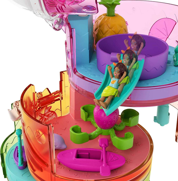 Polly Pocket HFP99 - Ausklappspass-Schatulle Fruchtsmoothie, Spielset in Form eines tropischen Fruch