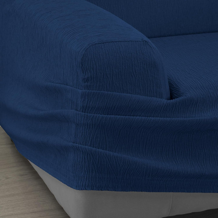 Martina Home Elastischer Sofabezug Modell Emilia 4 Plätze Marineblau 4 Sitzer Marineblau, 4 Sitzer M