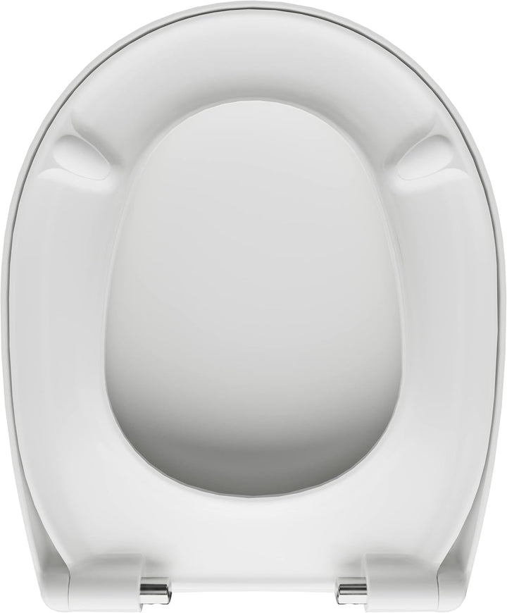 LUVETT® WC-Sitz mit Absenkautomatik C100 oval universell, Toilettendeckel mit 3 Edelstahl Montagelös