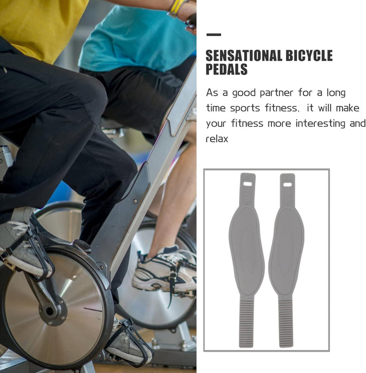 1paar Verstellbare Fahrradpedalriemen Aus Strapazierfähigem Material Für Heimtrainer Universelle Fus