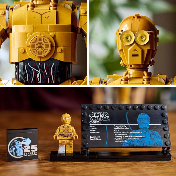 LEGO Star Wars C-3PO Droidenfigur + R2-D2-Modellset, Sammelmodellbausatz für Erwachsene zum Bauen mi