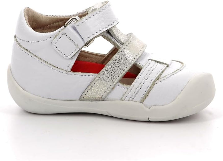 Kickers Unisex Kinder Wafel Sneaker 24 EU Blanc Metallise, 24 EU Blanc Metallise