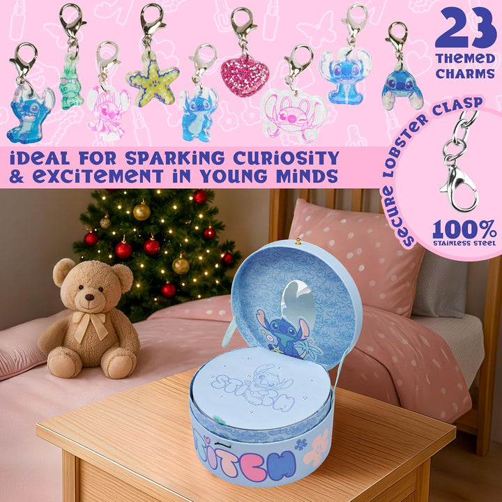 Get Trend Disney Stitch Schmuck Adventskalender 2025 Kinder Weihnachtskalender mit DIY Charm Armband