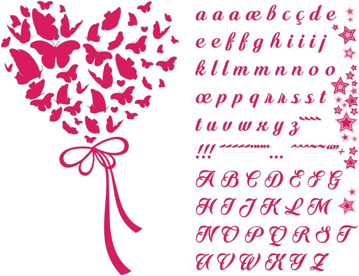 Personalisierte Namensaufkleber | Sticker Pappilon Ballon | Wanddekoration Kinderzimmer | 2 Bögen 40