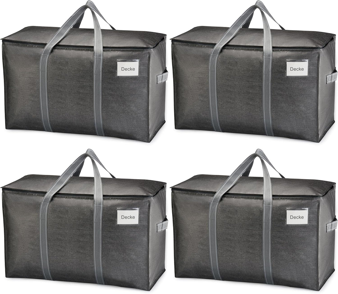 VENO 102 Liter Grosse Aufbewahrungstasche, Aufbewahrungsbox mit Deckel, Starke Griffe Umzugstaschen