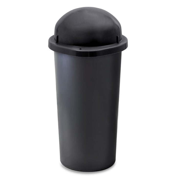 KUEFA HD 60L Müllsackständer, Mülleimer mit Scharnierdeckel und Klemm-Ring Gelber Sack, stabil, stra