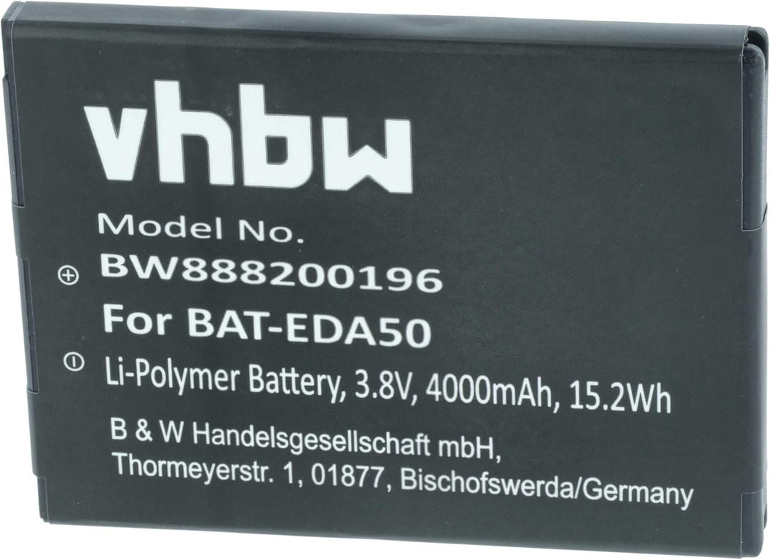 vhbw Akku Ersatz für Honeywell BAT-EDA50, BATT-EDA40-1, BATT-EDA50K-1 für Barcodescanner POS (4000mA